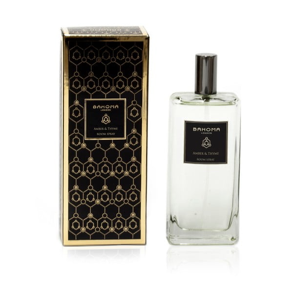Interiérový vonný sprej s vôňou ambry a materinej dúšky Bahoma London Art, 100 ml