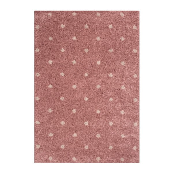 Detský ružový koberec Zala Living Dots, 120 × 170 cm