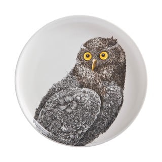 Biely porcelánový tanier Maxwell & Williams Marini Ferlazzo Owl, ø 20 cm