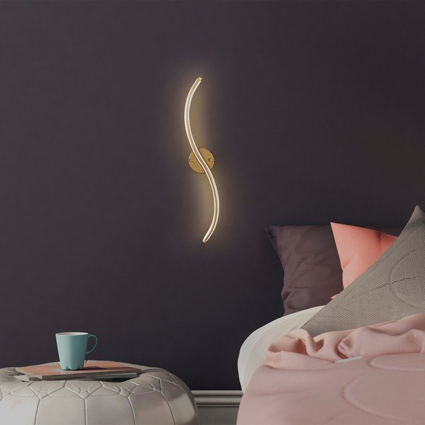 LED nástenné svietidlo v zlatej farbe Yilan – Opviq lights-image-3