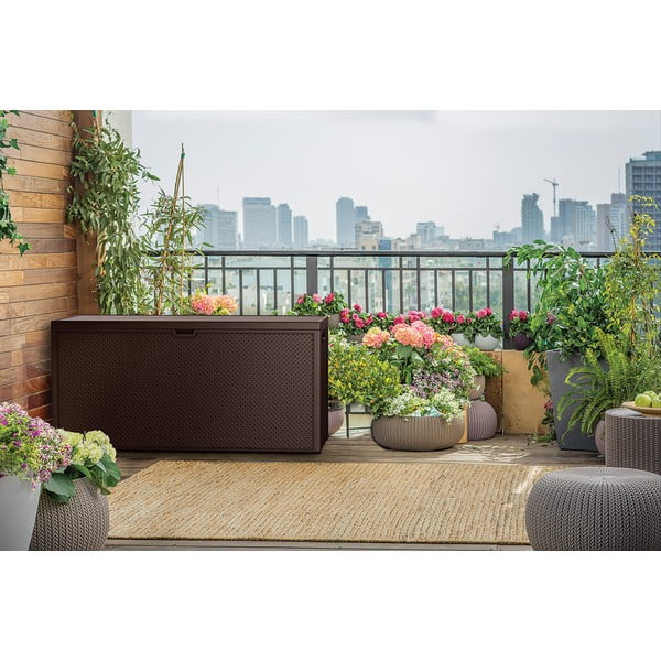 Tmavohnedý záhradný úložný box Emily – Keter-image-1