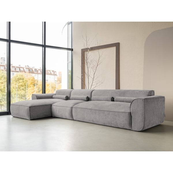 Svetlosivá rohová pohovka (ľavý roh) Flex Felix – Miuform-image-3