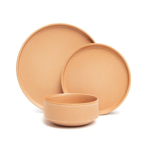 18-dielna súprava tehlovooranžového kameninového riadu Bonami Selection Malia