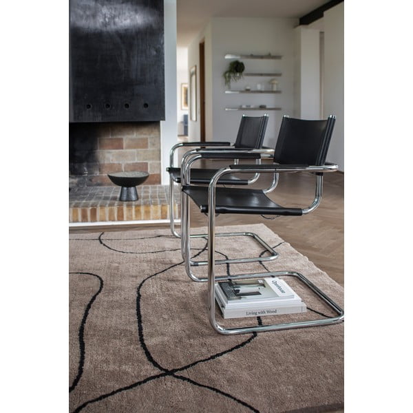 Hnedý prateľný bavlnený koberec 140x200 cm Shadow – Mette Ditmer Denmark-image-1