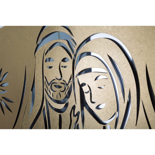 Nástenná dekorácia v zlatej farbe Mauro Ferretti Nativity-image-3