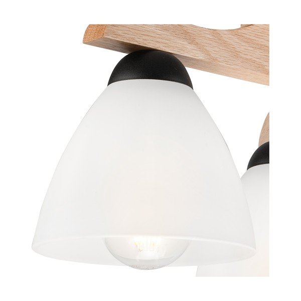 Biele stropné svietidlo so skleneným tienidlom ø 16 cm Andreas – LAMKUR-image-3
