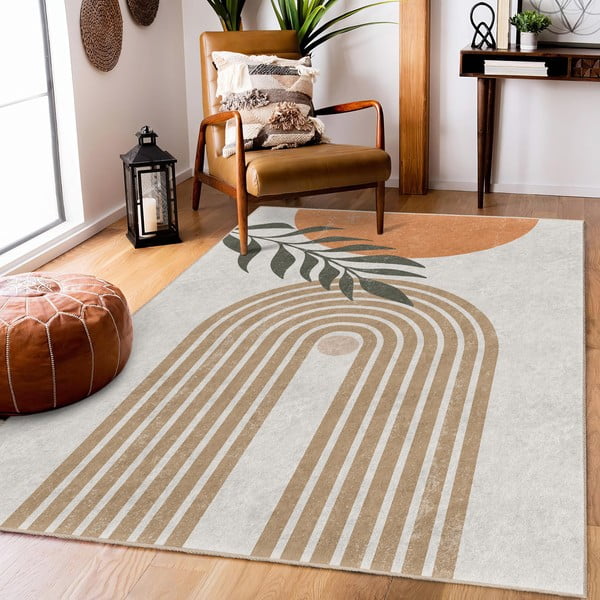 Krémový prateľný koberec 80x150 cm Dot Arch – Mila Home-image-4