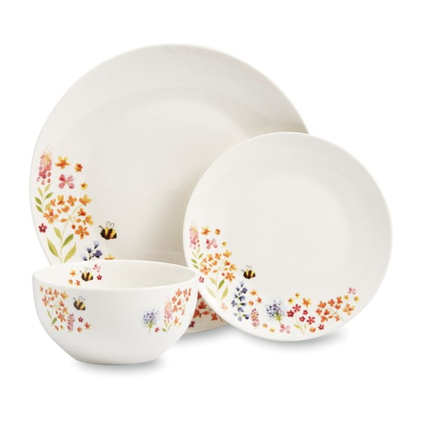12-dielny set riadu z porcelánu Cooksmart ® Bee Happy