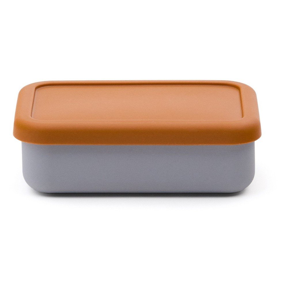 E-shop Modrý/oranžový silikónový detský desiatový box Lili – Kave Home