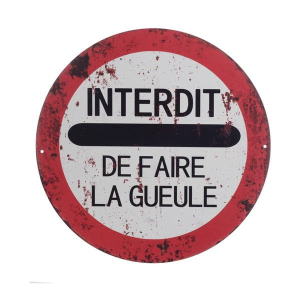 Nástenná ceduľa InArt Interdit