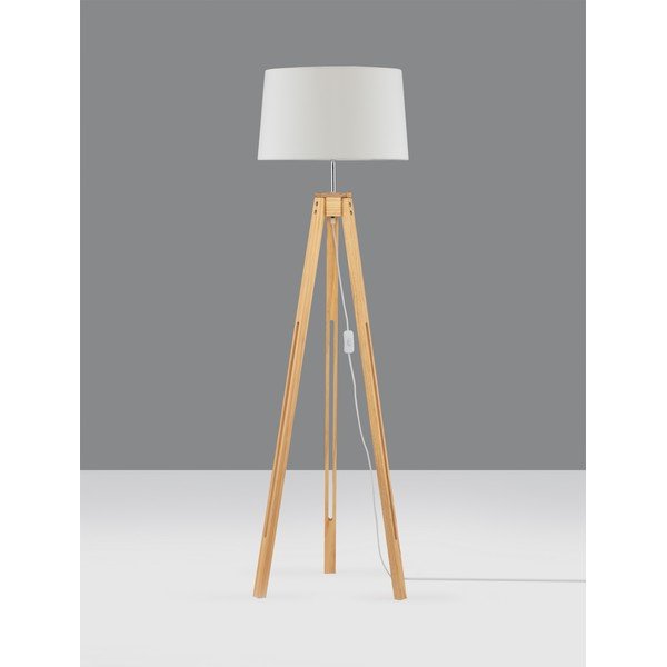 Biela/v prírodnej farbe stojacia lampa (výška  145 cm) Leroy – Nova Luce-image-3