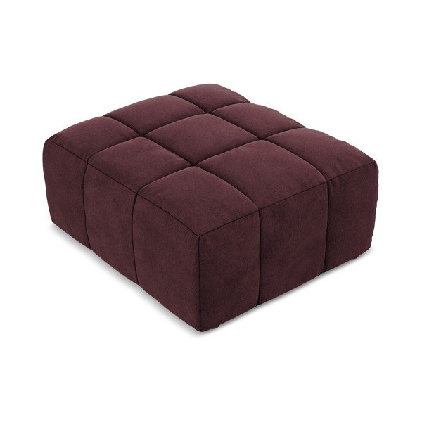 Vínovočervená zamatová podnožka Aloha – Makamii-image-2