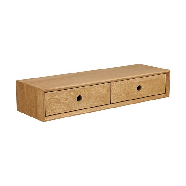 Polica z dubového dreva v svetlo prírodnej farbe 80 cm Luzern – House Nordic