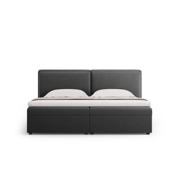 Tmavosivá boxspring posteľ s úložným priestorom 180x200 cm Arendal – Cosmopolitan Design-image-4