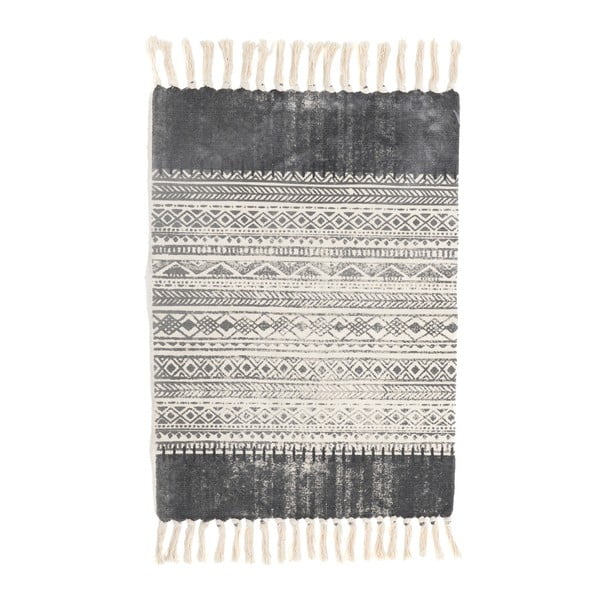 Čiernobiely koberec InArt Correr, 90 x 60 cm