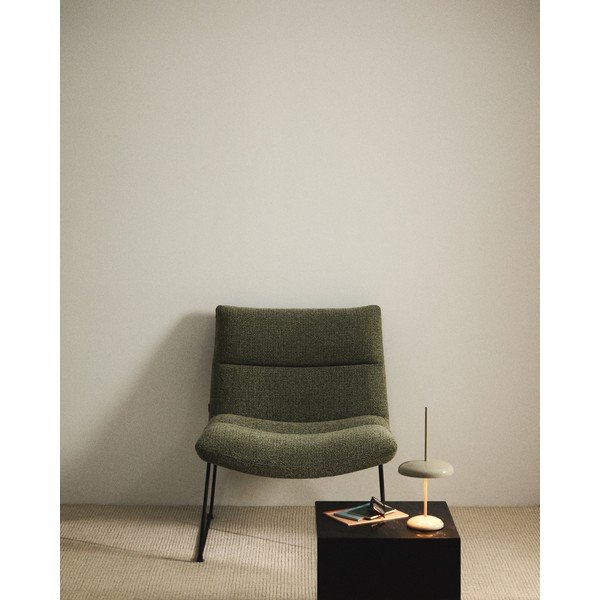 Zelené ženilkové kreslo Asen – Kave Home-image-1