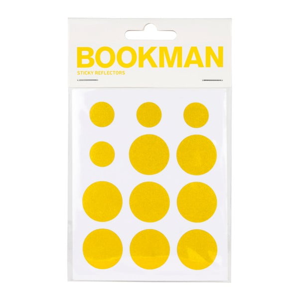Sada 12 žltých samolepiacich odraziek Bookman