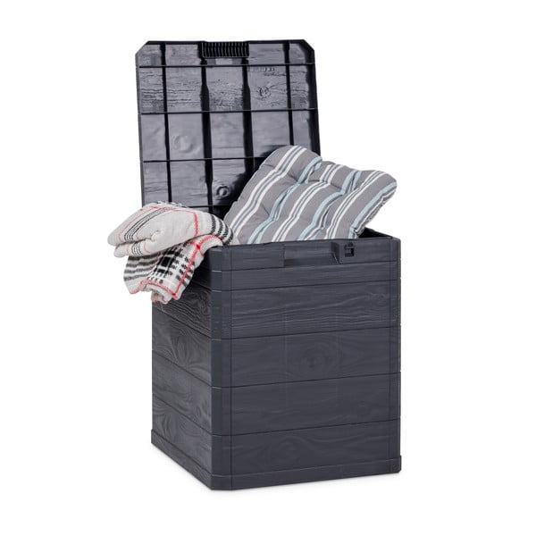 Tmavosivý záhradný úložný box Woodys – Toomax-image-2