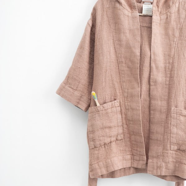 Detský oranžový ľanový župan Linen Tales Nature, vel. 122 - 128-image-1