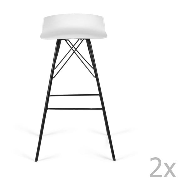 Súprava 2 bielych barových stoličiek Tenzo Tori-image-1