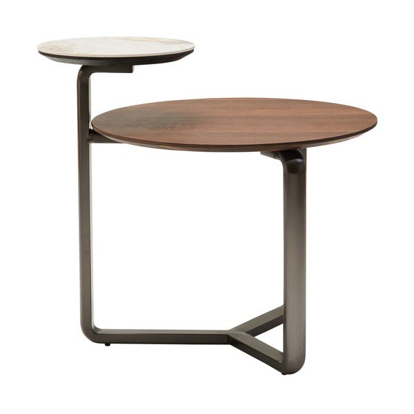 Hnedý okrúhly konferenčný stolík z eukalyptového dreva 55x67 cm Imperia – Premier Housewares-image-4