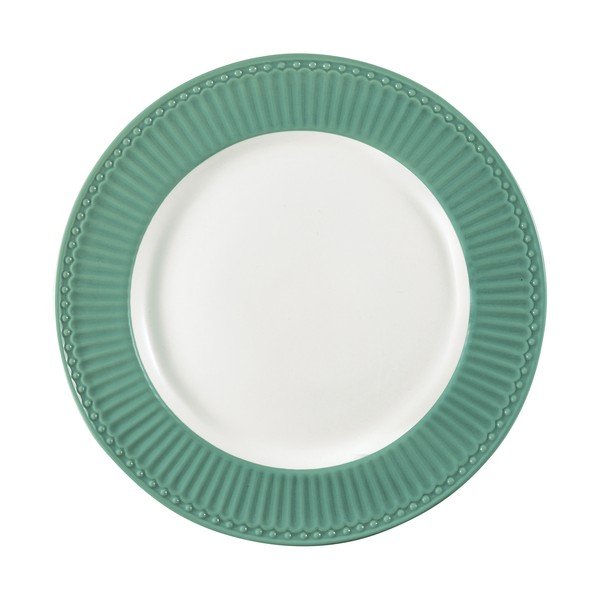 Keramický tanier s tmavozeleným okrajom Green Gate Alice, ø 26,5 cm