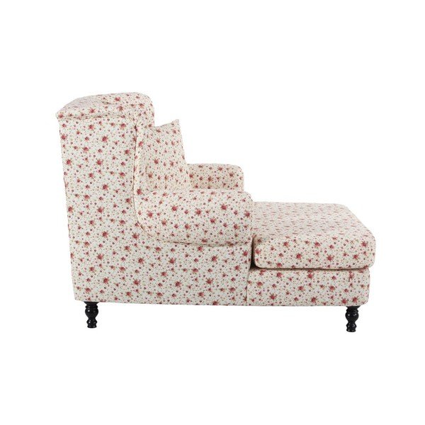 Béžové kvetinové kreslo ušiak Max Winzer Mareille Flowery Beige-image-3