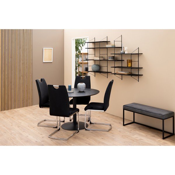 Čierna poschodová polica z masívu paulownie 196 cm Belfast – Actona-image-4