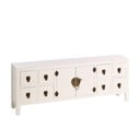 Biela nízka komoda 130x50,5 cm Oriente – Ixia