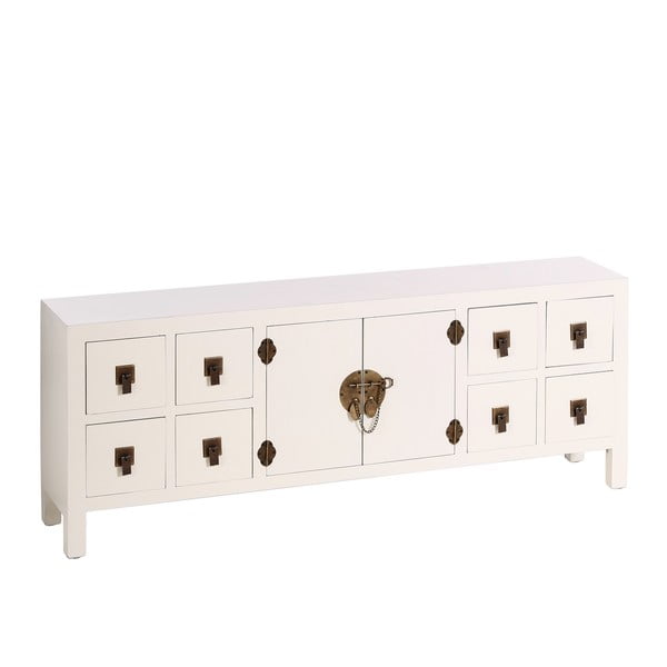 Biela nízka komoda 130x50,5 cm Oriente – Ixia