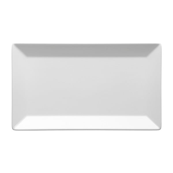 Sada 6 matných bielych tanierov Manhattan City Matt, 25 × 14,5 cm