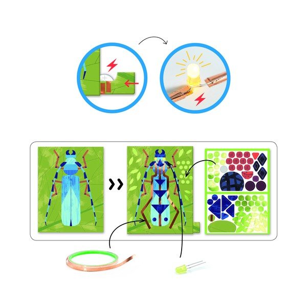 Sada 3 svetielkujúcich obrázkov Djeco Insectarium-image-2