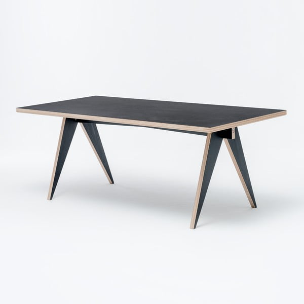 Jedálenský/pracovný stôl ST, dĺžka 180 cm, čierny