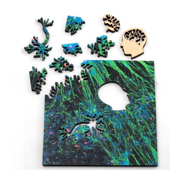 Puzzle Green Neural Network, 12,7x12,7 cm