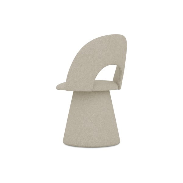 Béžové čalúnené jedálenské kreslo Kalo – Makamii-image-4