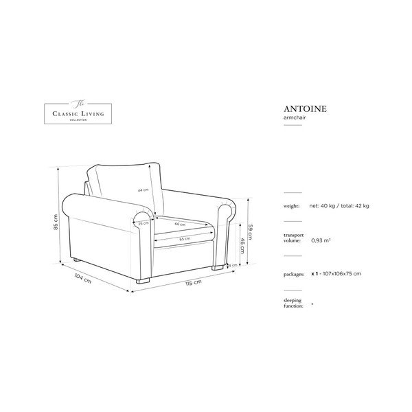 Svetlosivé kreslo Windsor & Co Sofas Hermes-image-1