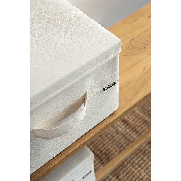 Béžový látkový úložný box s vekom 31x41x22 cm Soft Storage Medium – Bigso-image-3