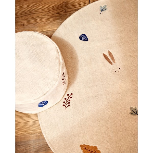 Krémový detský puf Yanil – Kave Home-image-4