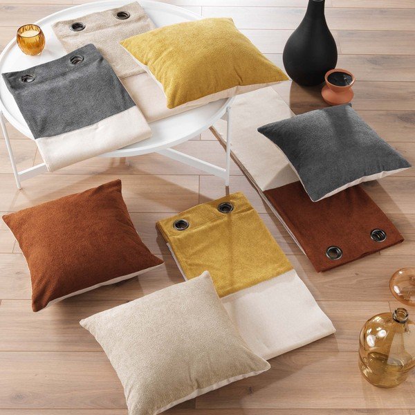 Antracitovo-béžový záves 140x240 cm Tessa – douceur d'intérieur-image-3