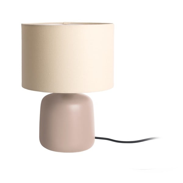 Hnedá stolová lampa s textilným tienidlom (výška 33 cm) Alma – Leitmotiv