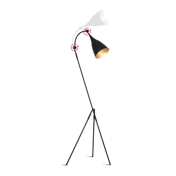 Čierna voľne stojacia lampa Glimte Piko II Black