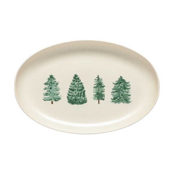 Kameninová tácka s vianočným motívom 26x41 cm Pacifica Christmas Tree – Casafina