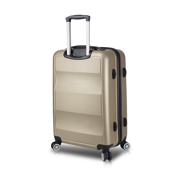 Cestovný kufor na kolieskach s USB portom v zlatej farbe My Valice COLORS LASSO Medium Suitcase