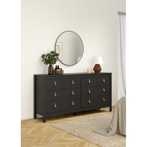 Čierna nízka komoda 159x80 cm Madrid – Tvilum-image-1