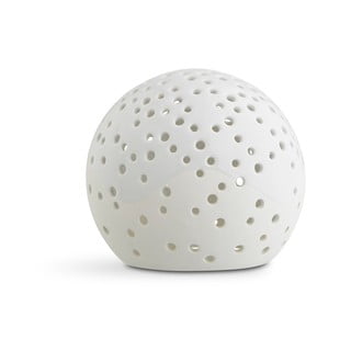 Biely vianočný svietnik z kostného porcelánu Kähler Design Nobili, ⌀ 12 cm