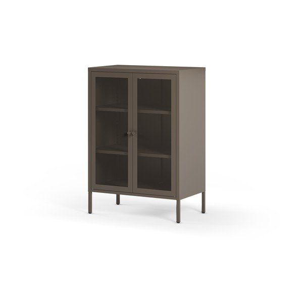 Sivá kovová skrinka 70x100x40 cm Fayna – Marckeric-image-3