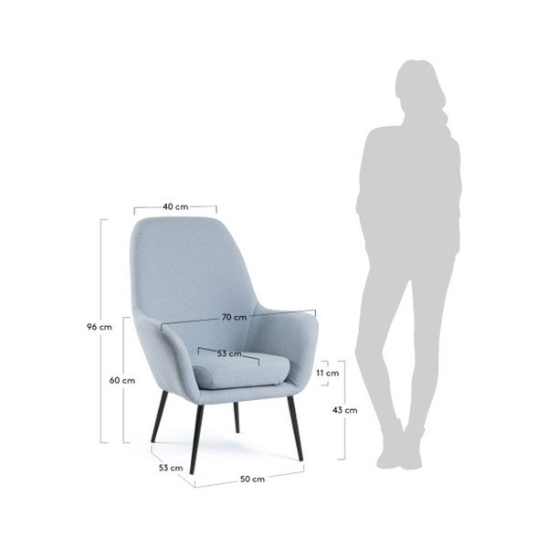 Modré kreslo La Forma Valeria-image-1
