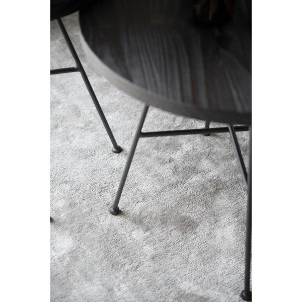 Súprava 2 čiernych odkladacích stolíkov s doskami z borovicového dreva Rowico Grafton-image-4