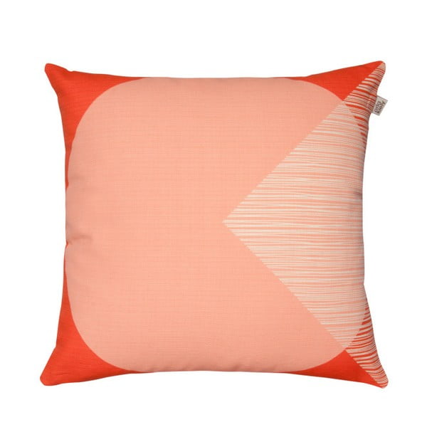 Oranžový vankúš s obojstrannou potlačou Orla Kiely OK Cushion, 45 x 45 cm