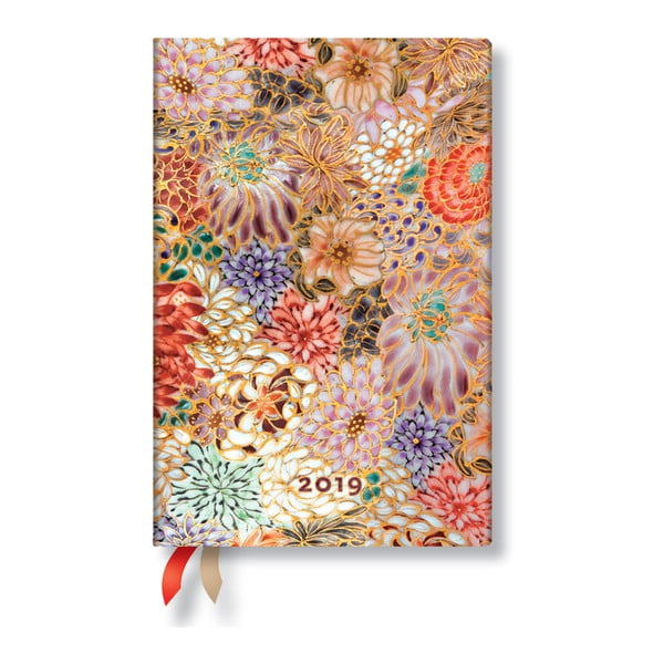 Diár na rok 2019 Paperblanks Kikka Horizontal, 9,5 x 14 cm